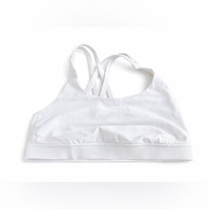 Lululemon White Strappy Sports Bra Athletic Top No Size Tag